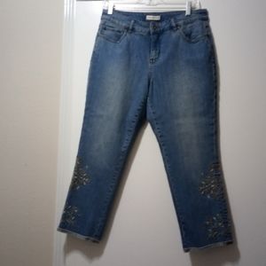Size 10, Embroidered, Coldwater Creek Jeans